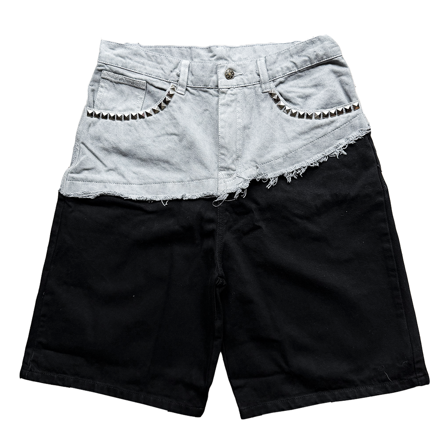 DENIM SHORTS STUDDED