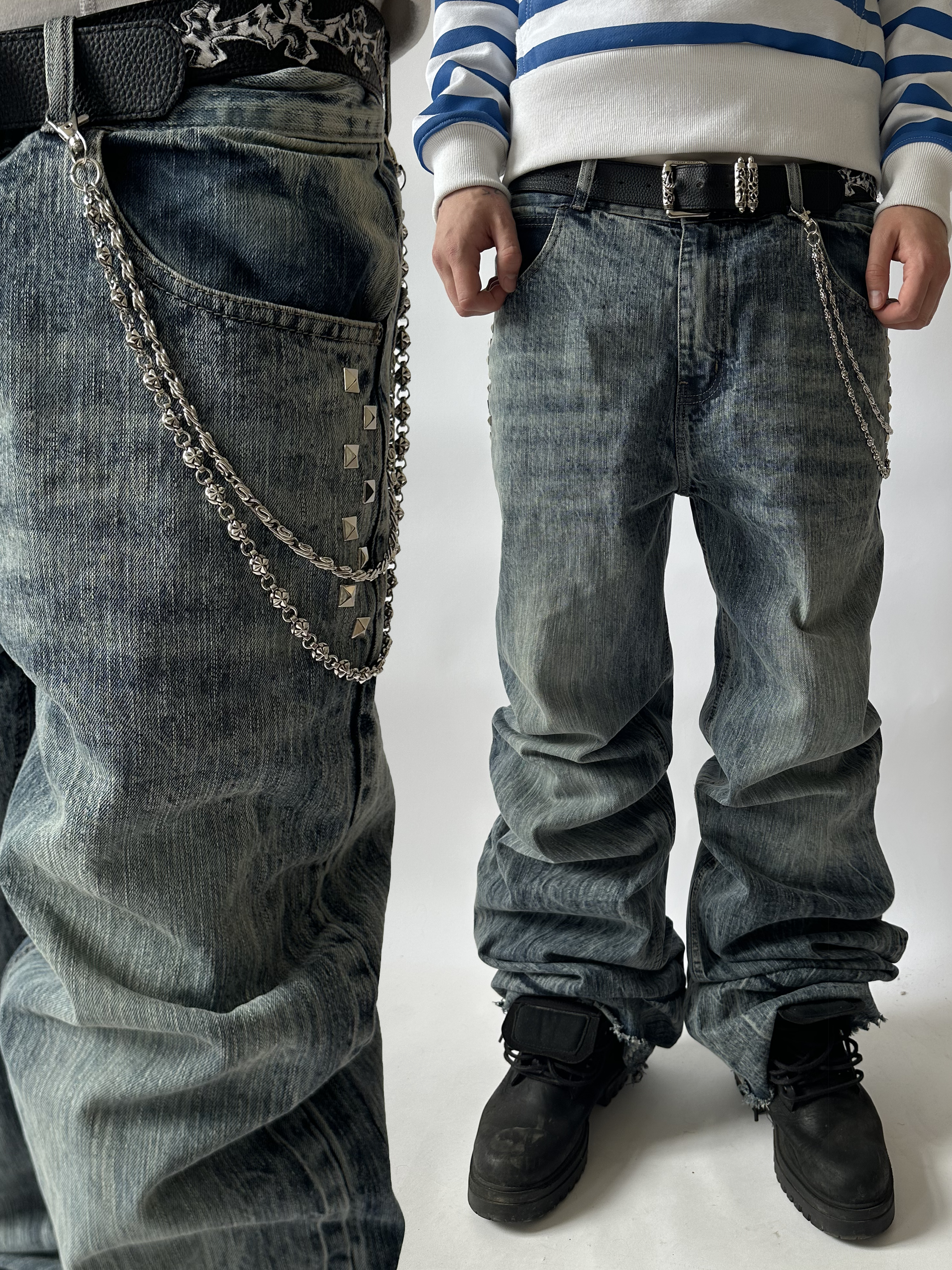 Denim Jeans Studded ''Feelalive''